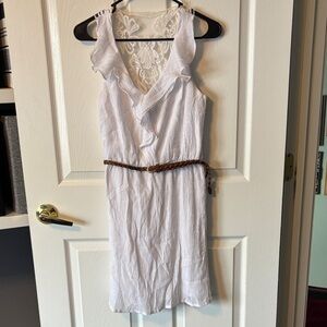 Lace-Back, Belted dress